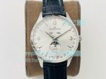 JL Factory Jaeger-LeCoultre Master Calendar Silver Dial Black Leather Strap Watch